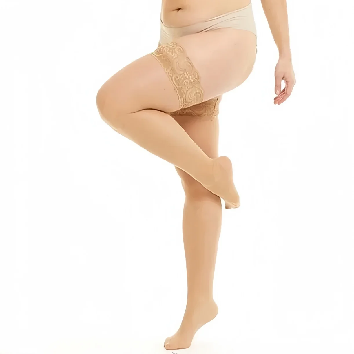 Large Plus Size Lace Stockings Sexy Sheer Over Knee Thigh High Gothic Fishnet Long Socks for Oversized Women XXXXXL Black White