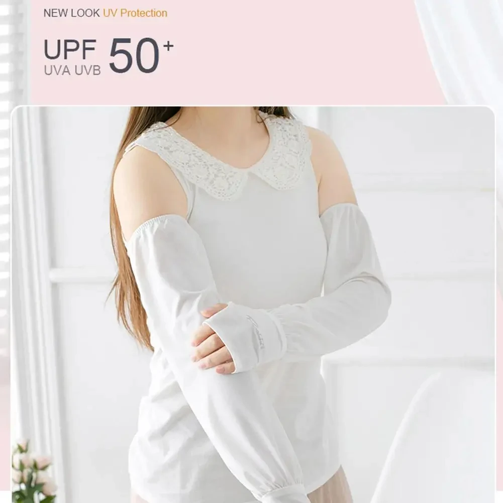 Summer Loose Sunscreen Driving Ice Silk Sleeve Female Long Length UV Protection Arm Arm Glove Sleeves Super Soft Breathable