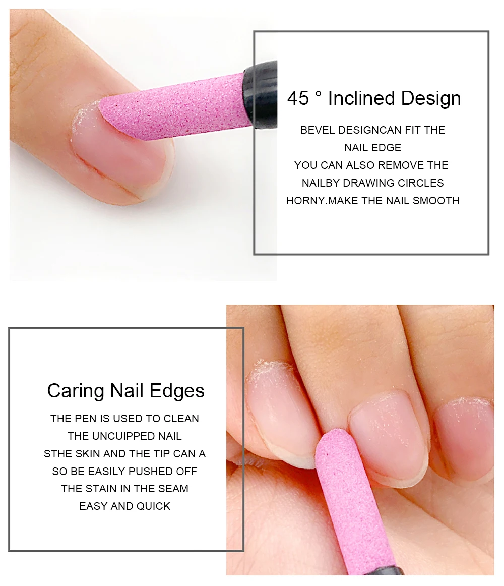 Quartz Stone Scrub Nail File Rods Cuticle Remover Dead Skin Remover Perfect Gift Lightweight Portable Handy Use Manicure Tools