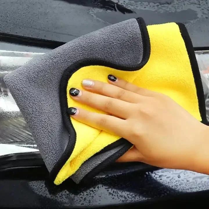 30*30cm Microfiber Car Cleaning Towels Car Wash Drying Cloth Hemming Microfiber Towel Care Wash Cloth Car Detailing Accessories