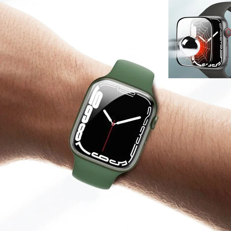 Screen Protector For Apple Watch Series 9-8-7-6 5 4 Se ultra-2 49mm 41mm 45mm 40mm 44mm 3D (Not Tempered Glass) Film Accessories