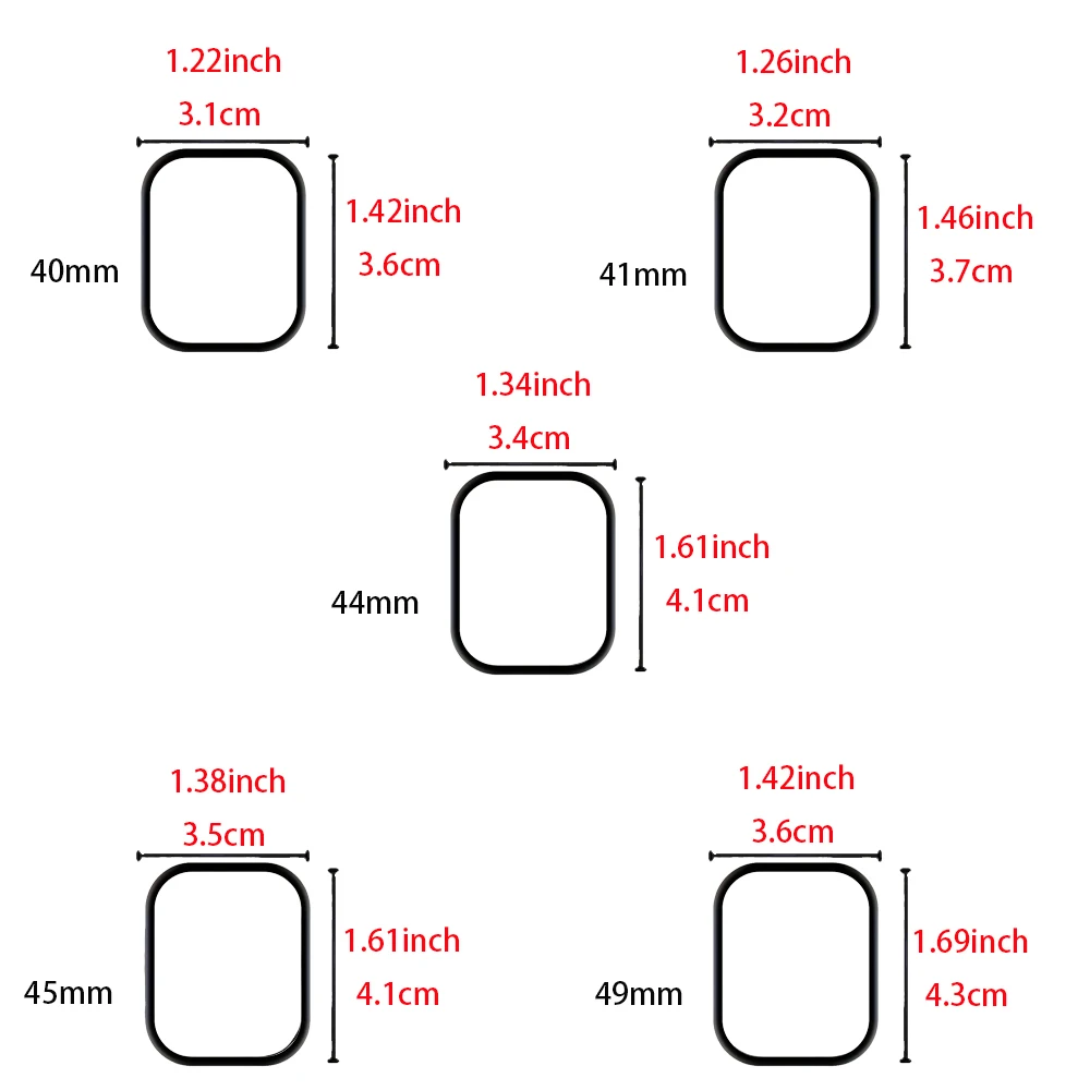 Screen Protector For Apple Watch Series 9-8-7-6 5 4 Se ultra-2 49mm 41mm 45mm 40mm 44mm 3D (Not Tempered Glass) Film Accessories