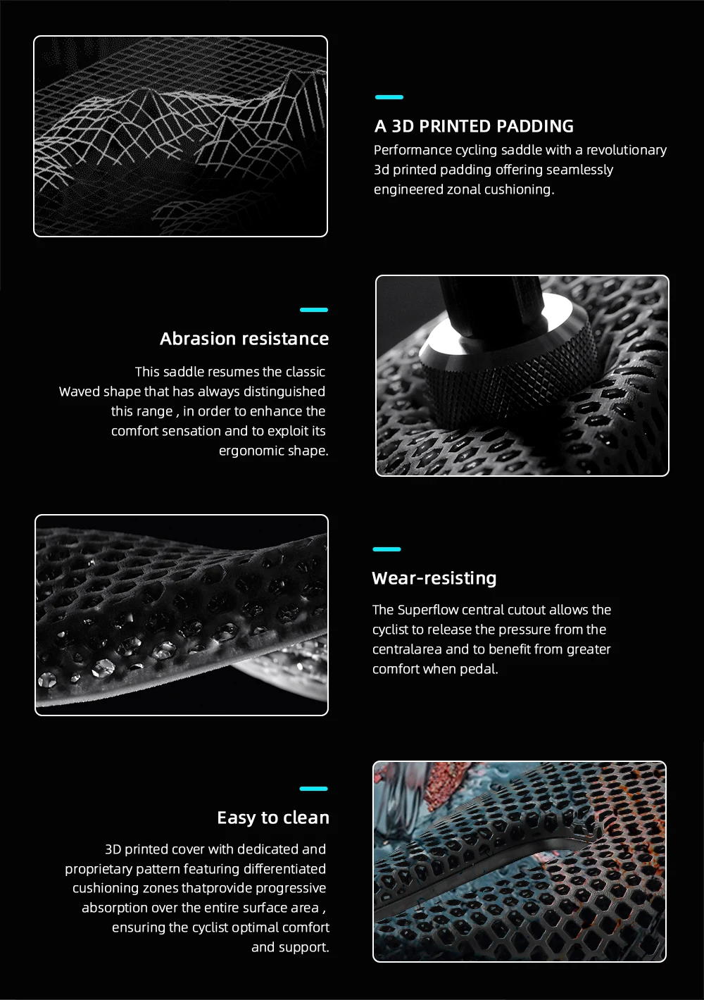 RYET 3D Printed Bicycle Saddle Ultralight Carbon Saddle 135/143mm 105g Bike Saddle for MTB Gravel Road Bike Seat Cycling Parts