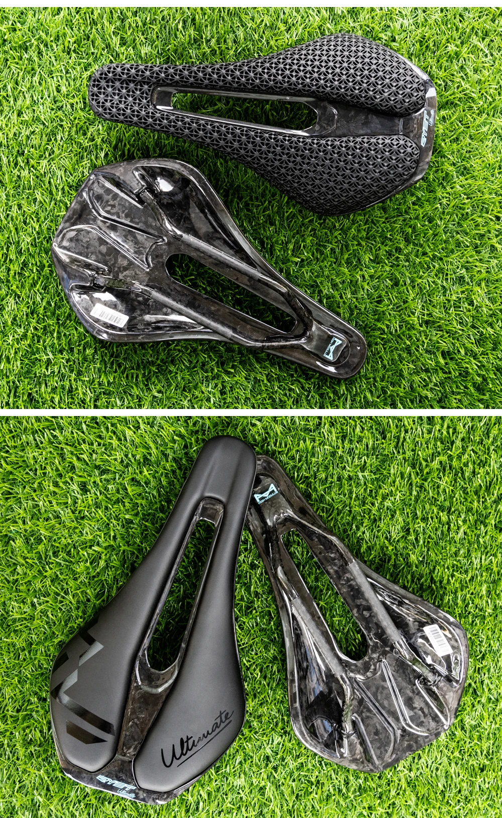 RYET 3D Printed Bicycle Saddle Ultralight Carbon Saddle 135/143mm 105g Bike Saddle for MTB Gravel Road Bike Seat Cycling Parts