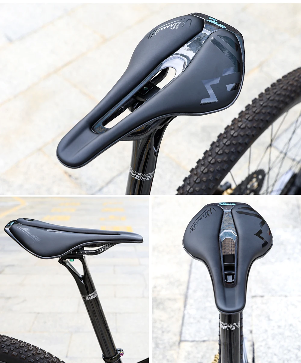 RYET 3D Printed Bicycle Saddle Ultralight Carbon Saddle 135/143mm 105g Bike Saddle for MTB Gravel Road Bike Seat Cycling Parts