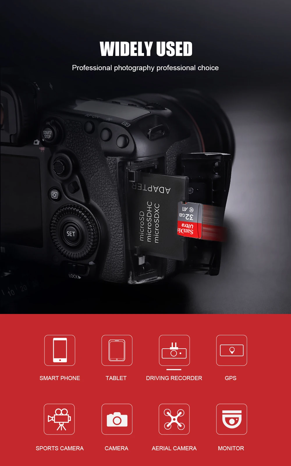 Original Sandisk Memory Card 256GB 128GB 64GB 32GB TF Micro SD Card Class 10 UHS-1 Flash Card Memory MicroSD for Smartphone PC
