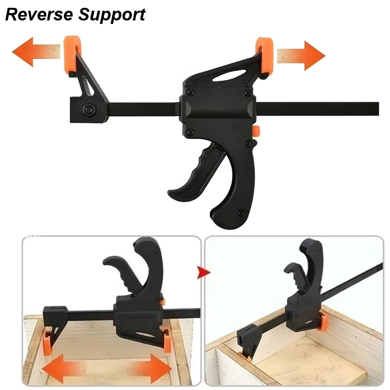 Woodworking Clamp F Hard Quick Release Ratchet Speed Squeeze Clip Kit Long Carpenter Set Nylon Gadget Work Bar Hand Tool 4inch