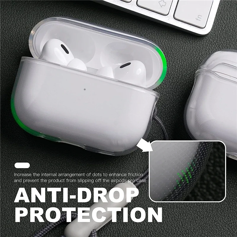 Clear Soft TPU Earphone Case with Lanyard Strap for Airpods Pro 2 3 2nd Generation Air Pods 5 4 1 3rd 2026 Gen Cover Accessories