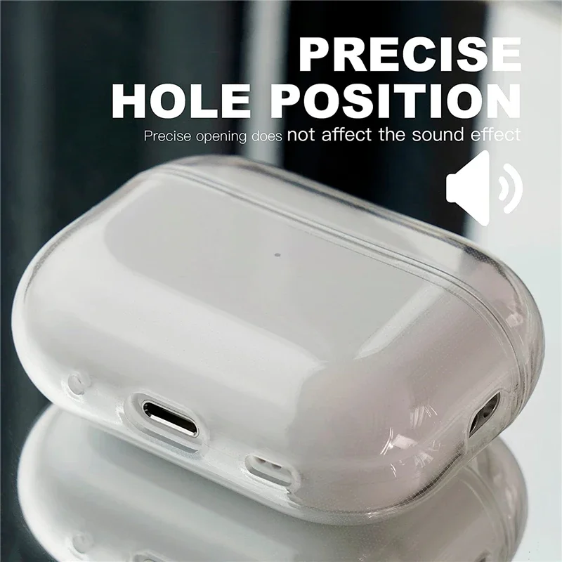 Clear Soft TPU Earphone Case with Lanyard Strap for Airpods Pro 2 3 2nd Generation Air Pods 5 4 1 3rd 2026 Gen Cover Accessories