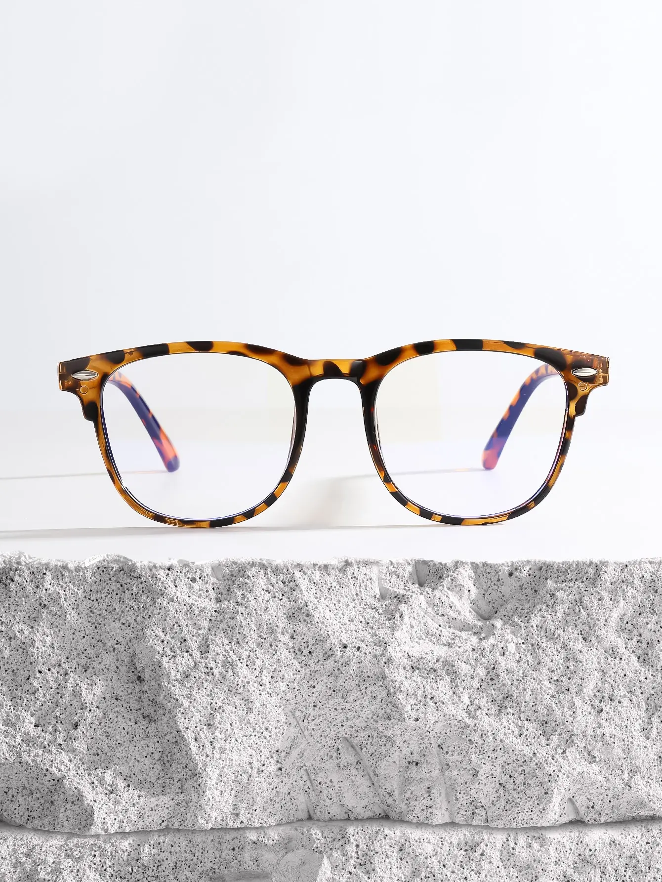 1-2-3PCS Unisex Square Plastic Frame Trendy Anti-Blue Light Clear Glasses For Back To School Clothing Accessories.