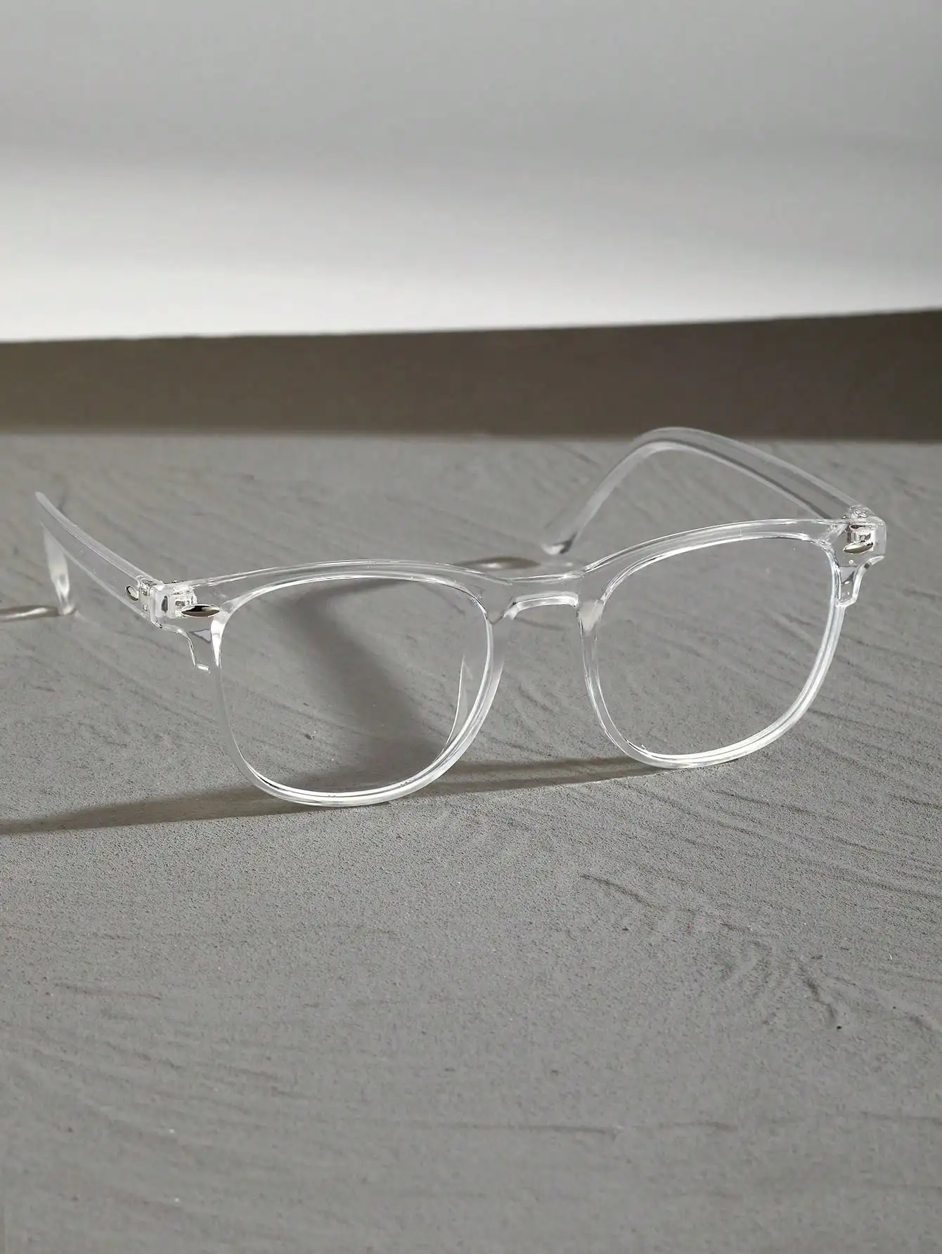 1-2-3PCS Unisex Square Plastic Frame Trendy Anti-Blue Light Clear Glasses For Back To School Clothing Accessories.
