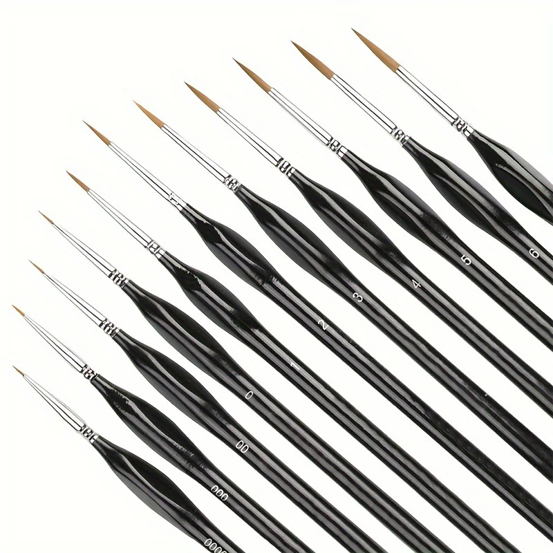 9/10/11/22pcs Fine Detail Paint Brush Set - Sturdy & Precise Miniature Brushes - Ideal for Model & Art Painting