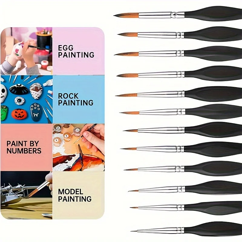 9/10/11/22pcs Fine Detail Paint Brush Set - Sturdy & Precise Miniature Brushes - Ideal for Model & Art Painting
