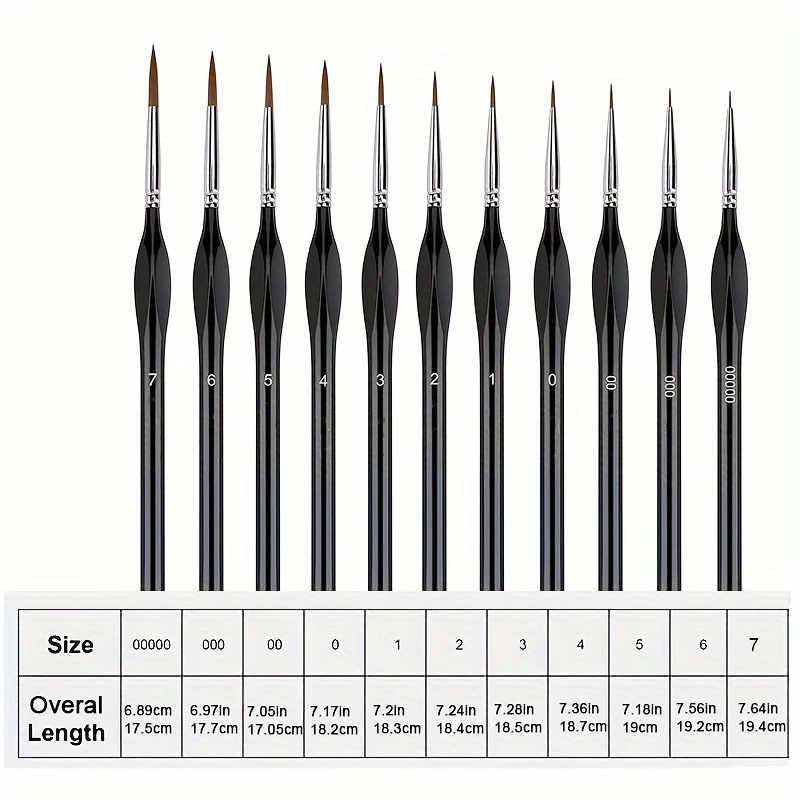 9/10/11/22pcs Fine Detail Paint Brush Set - Sturdy & Precise Miniature Brushes - Ideal for Model & Art Painting