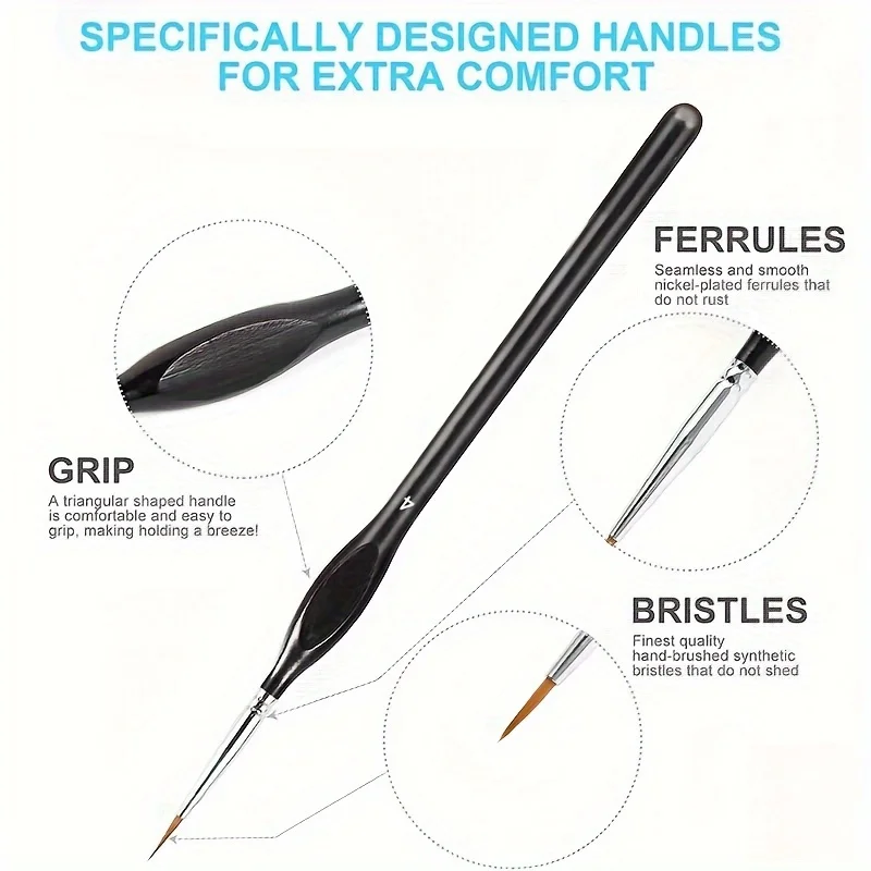 9/10/11/22pcs Fine Detail Paint Brush Set - Sturdy & Precise Miniature Brushes - Ideal for Model & Art Painting