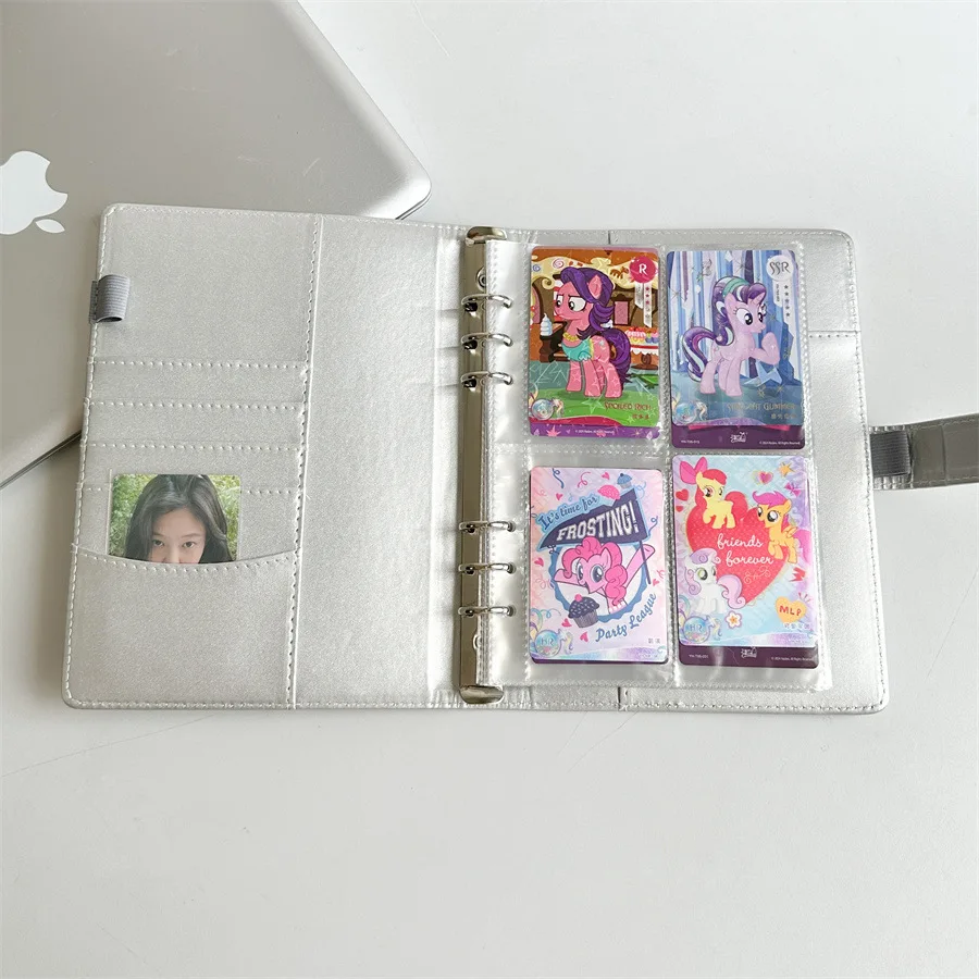 A5  Sliver PU DIY Binder Notebook Cover Diary Agenda Planning Paper Cover School Stationery