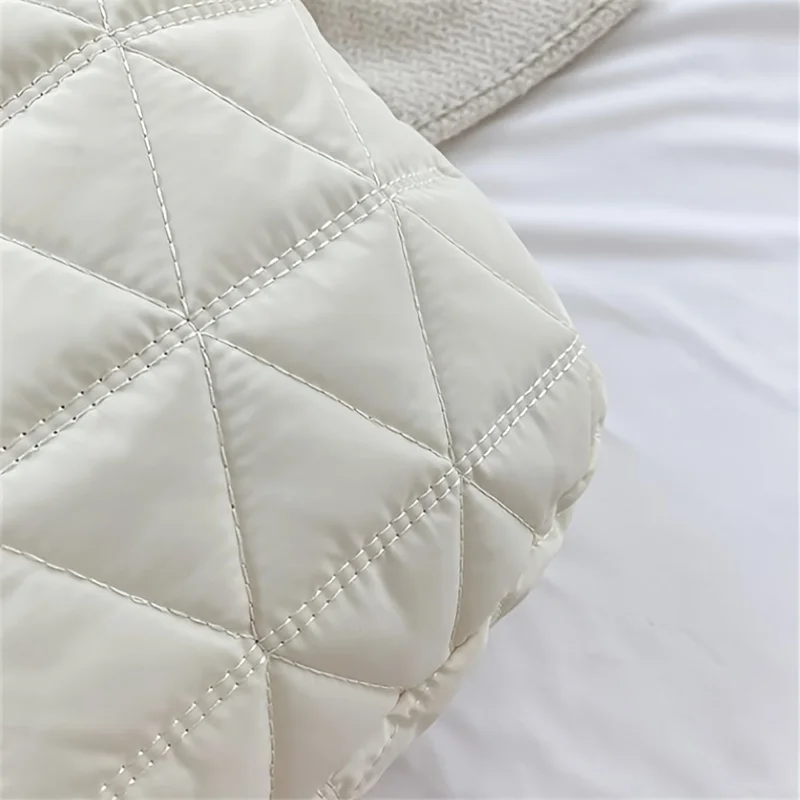 Stylish Quilted Puffer Crossbody Tote Bag ,Ideal for Daily Use - Fashionable Shoulder Bag with Convenient Quilt Stitch Design