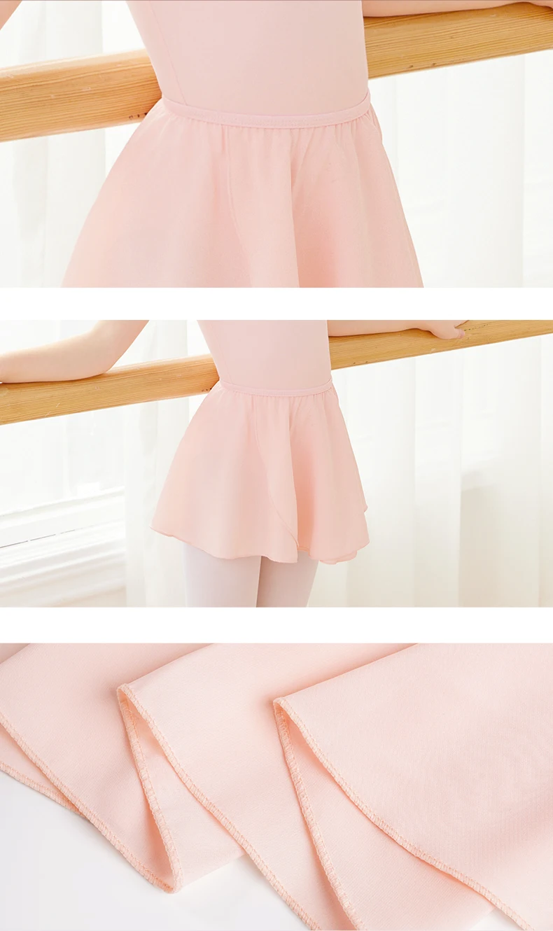 Girls Pink Ballet Skirt Pull On Dance Skirts Chiffon Ballet Skirts for Toddler Girls Cute Skirt for Little Girls