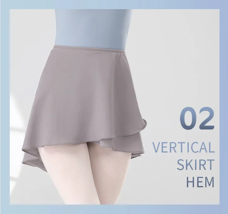 Girls Ballet Skirts Women Dance Short Skirts High Elastic Skirt Ballerina Adult Skate Dancing Yoga Lace Up Chiffon Skirt