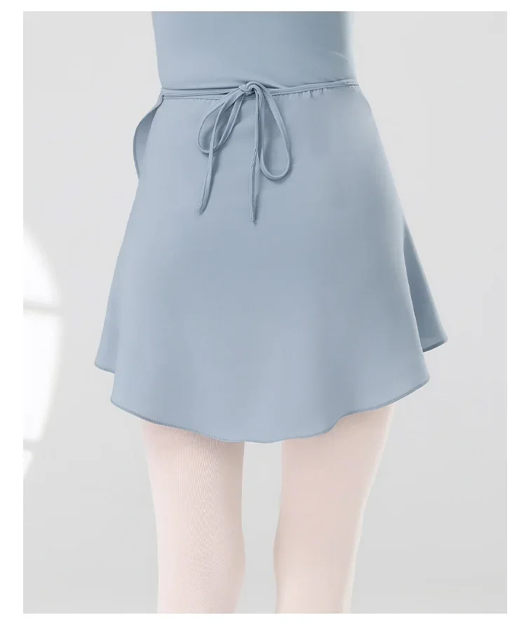 Girls Ballet Skirts Women Dance Short Skirts High Elastic Skirt Ballerina Adult Skate Dancing Yoga Lace Up Chiffon Skirt