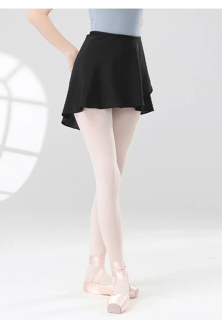 Girls Ballet Skirts Women Dance Short Skirts High Elastic Skirt Ballerina Adult Skate Dancing Yoga Lace Up Chiffon Skirt