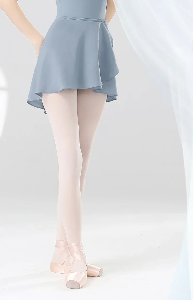 Girls Ballet Skirts Women Dance Short Skirts High Elastic Skirt Ballerina Adult Skate Dancing Yoga Lace Up Chiffon Skirt