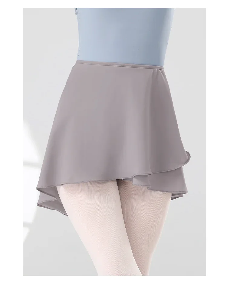 Girls Ballet Skirts Women Dance Short Skirts High Elastic Skirt Ballerina Adult Skate Dancing Yoga Lace Up Chiffon Skirt