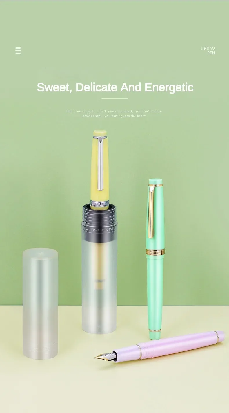 Jinhao 82 Fountain Pen New Color Acrylic Luxury Ink Pen EF/F/M/Bent Nib Business Office School Supplies Writing Pen Stationery