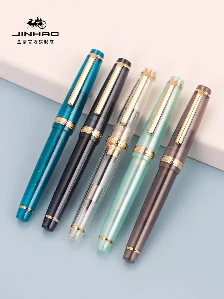Jinhao 82 Fountain Pen New Color Acrylic Luxury Ink Pen EF/F/M/Bent Nib Business Office School Supplies Writing Pen Stationery