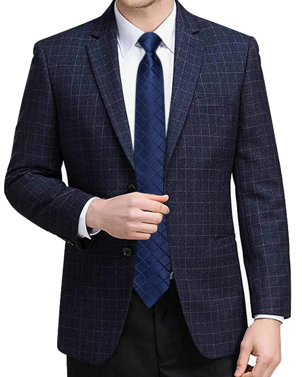 Men's Zipper Ties Pre-tied 8CM Lazy Necktie with Pocket Square Cufflinks for Business Wedding Prom Men Accessories Gravats Gift