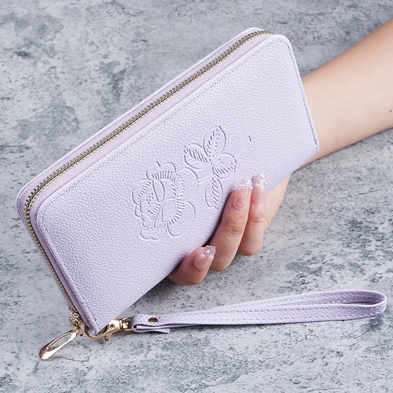 Korean version of the new handbag women's long zipper multi-functional leather wallet large capacity mobile phone wallet
