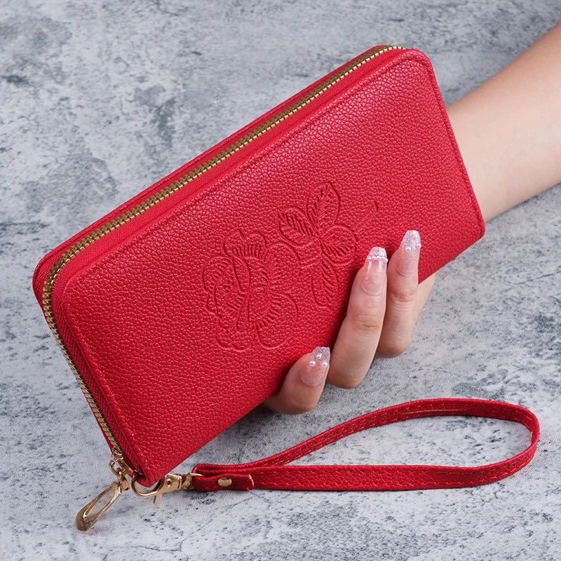 Korean version of the new handbag women's long zipper multi-functional leather wallet large capacity mobile phone wallet