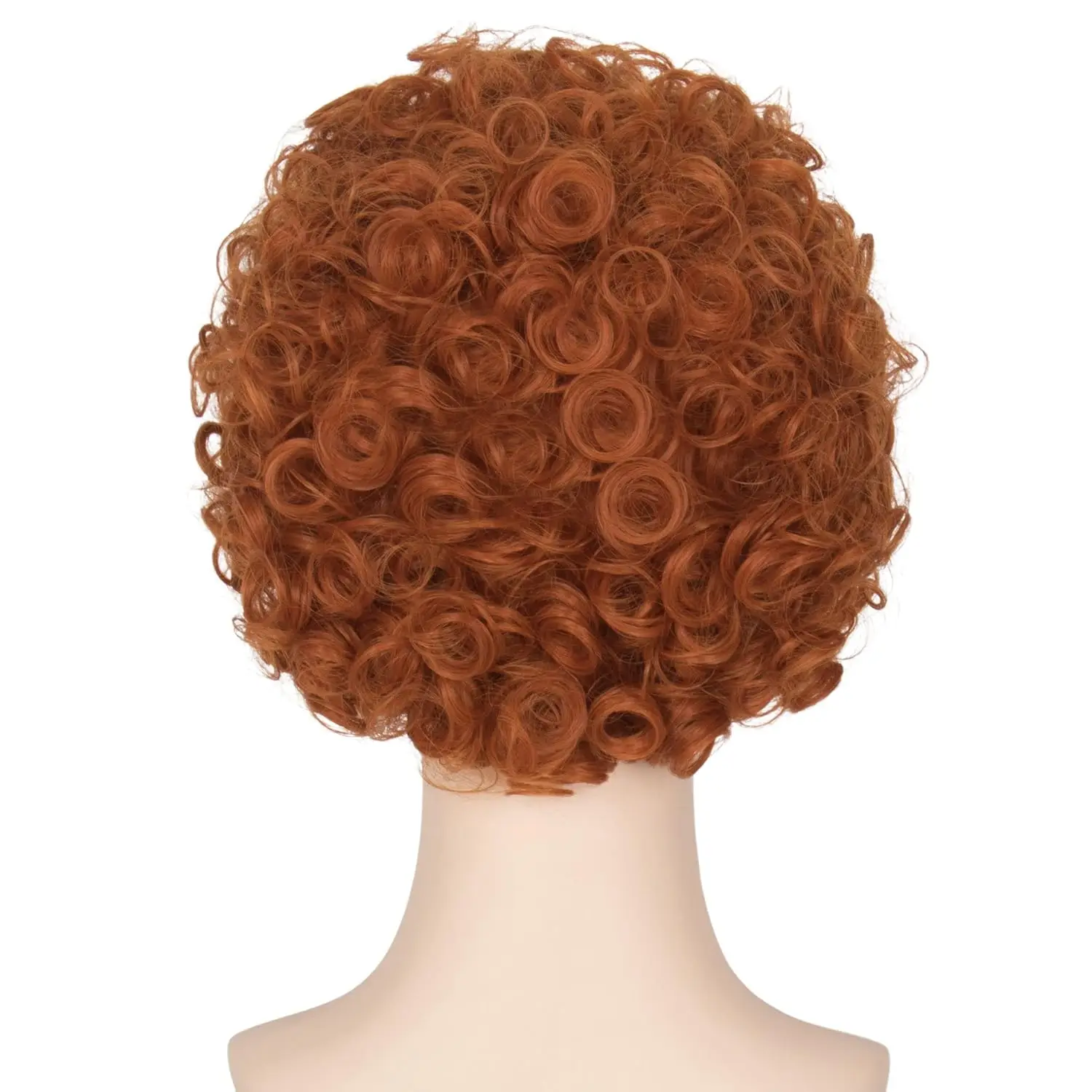 Hair Women Short Curly Red Orange Wig Halloween Cosplay Costume Wig Helen roper Mrs roper Wigs Party Costume