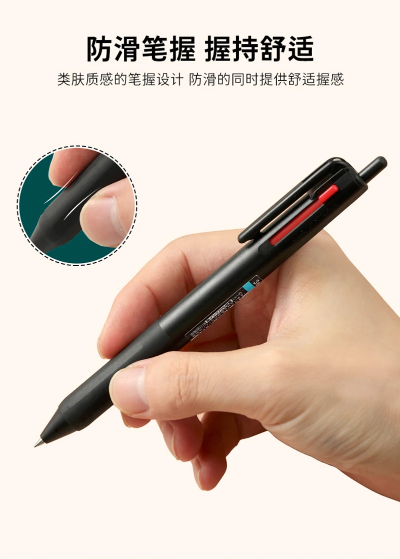 Uni Colored Ballpoint Pen, Jetstream 0.5/0.7mm 3 in 1 Multi Pens, Low Viscosity Ultra-smooth Oil Ink Non-slip Comfort Stationery