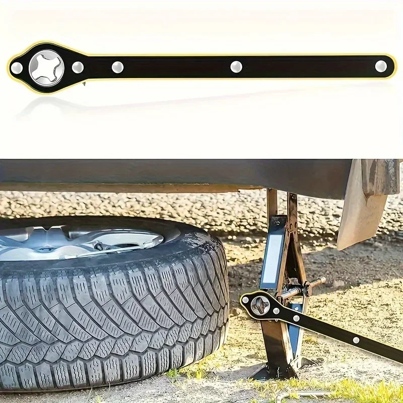 Car Labor-saving Jack Ratchet Wrench Scissor Jack Garage Tire Wheel Lug Wrench Handle Labor-saving Wrench Car Repair Tool