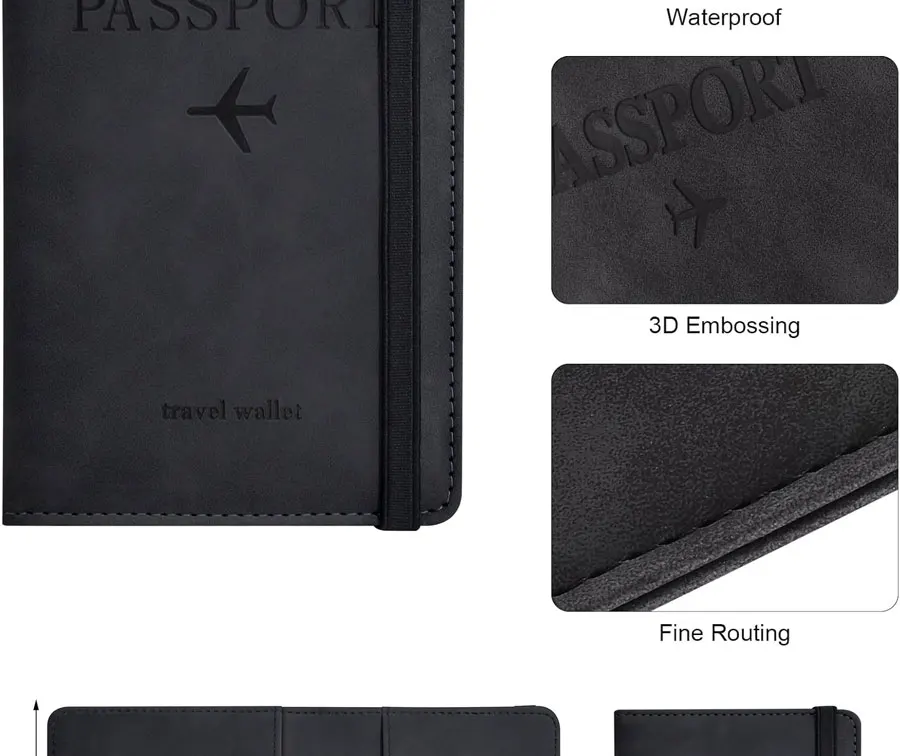Passport Holder for Travel Essentials Passport Wallet Cover Case for Travel Accessories,Passport Book Holders for Women/Men