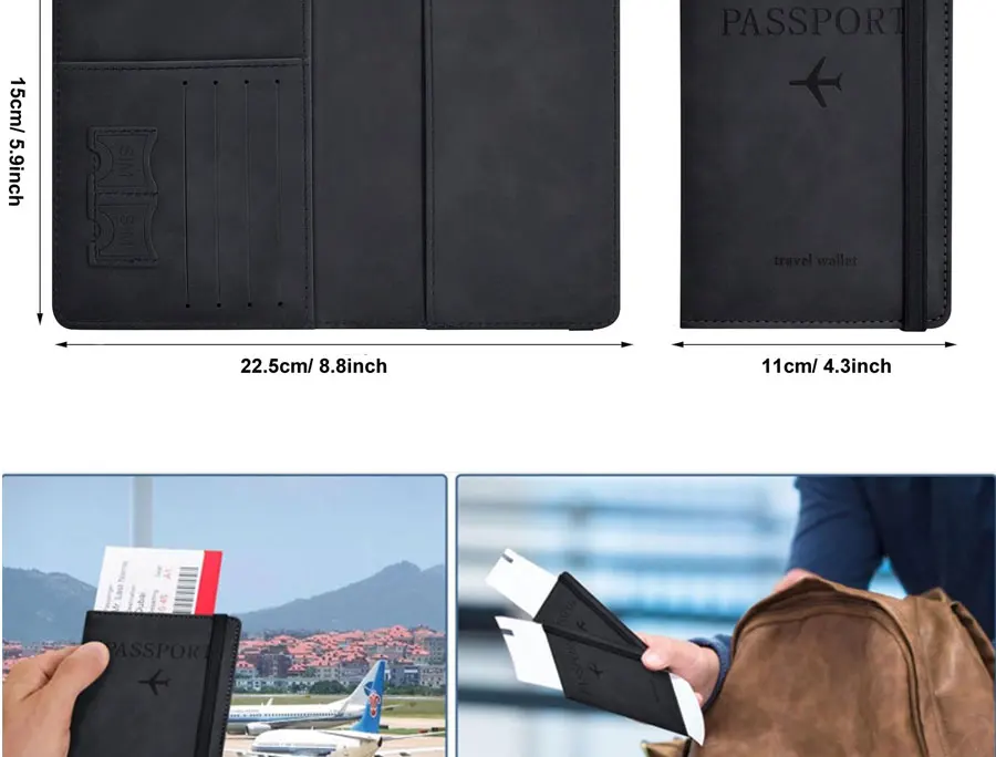 Passport Holder for Travel Essentials Passport Wallet Cover Case for Travel Accessories,Passport Book Holders for Women/Men