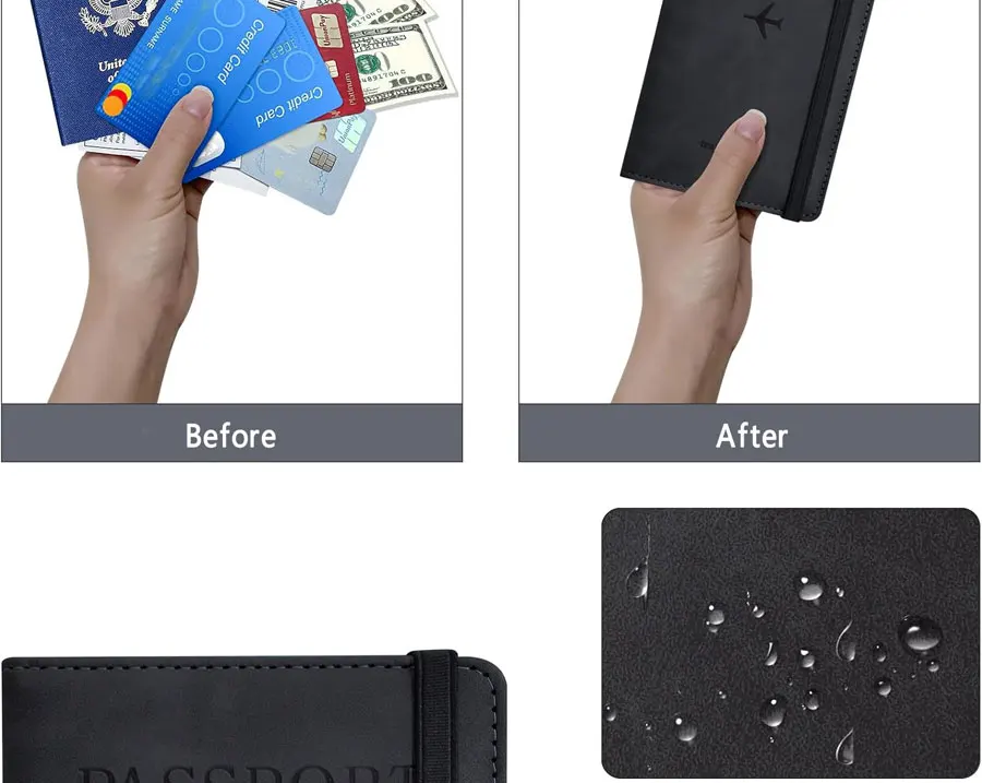Passport Holder for Travel Essentials Passport Wallet Cover Case for Travel Accessories,Passport Book Holders for Women/Men