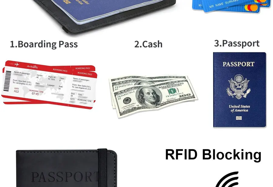 Passport Holder for Travel Essentials Passport Wallet Cover Case for Travel Accessories,Passport Book Holders for Women/Men