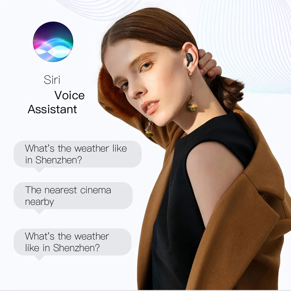 E6S TWS Wireless Headphones Sports Waterproof Bluetooth 5.0 Earphone Stereo Headset with Microphone for Iphone Xiaomi Vivo Oppo