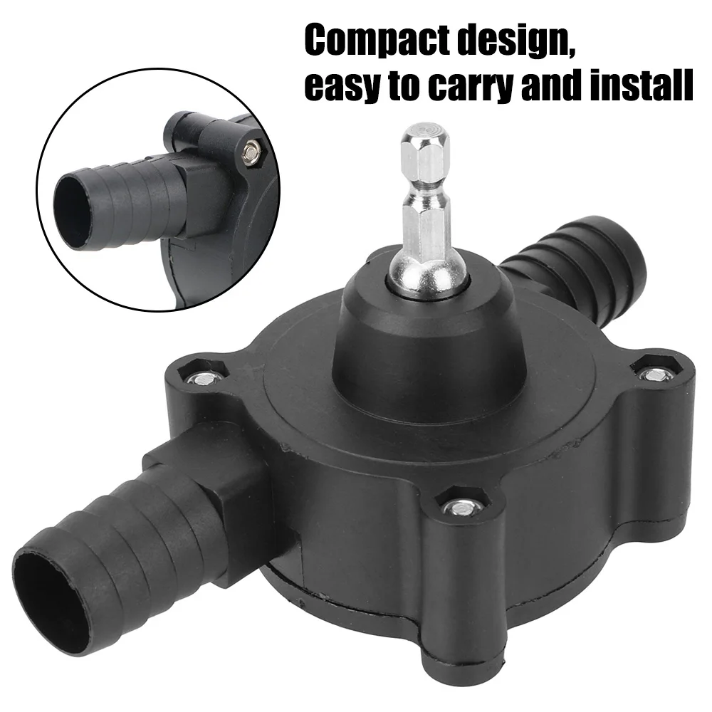 Electric Drill Pump Diesel Oil Fluid Water Pump Home Garden Outdoor Tool Portable Mini Hand Self-priming Liquid Transfer Pumps