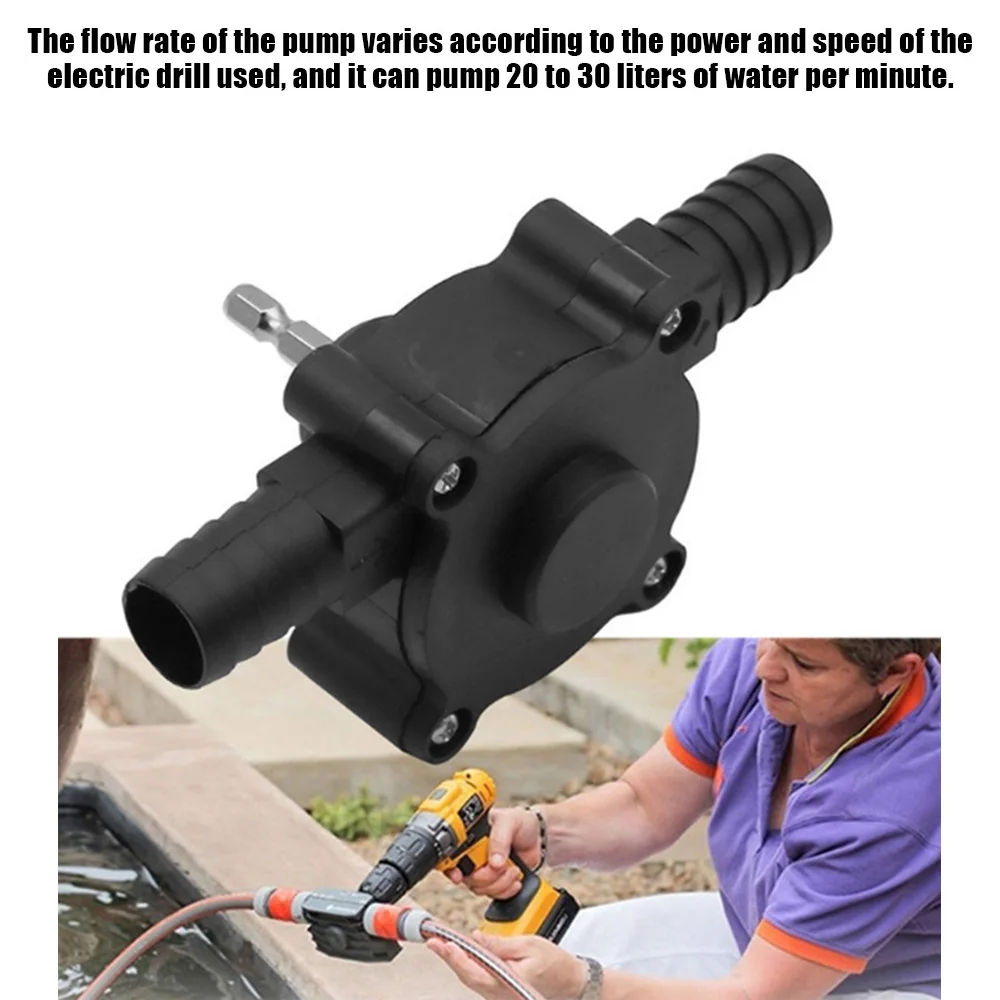 Electric Drill Pump Diesel Oil Fluid Water Pump Home Garden Outdoor Tool Portable Mini Hand Self-priming Liquid Transfer Pumps