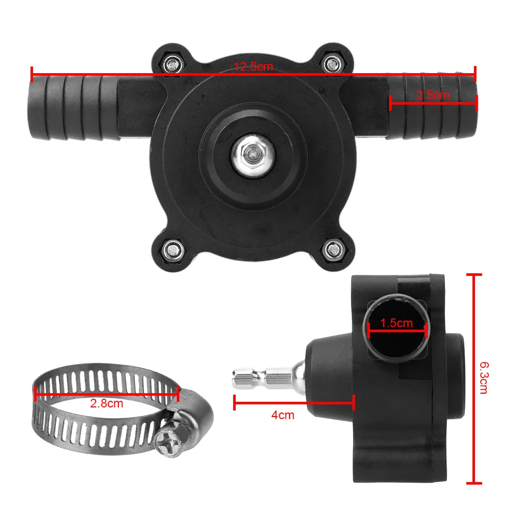 Electric Drill Pump Diesel Oil Fluid Water Pump Home Garden Outdoor Tool Portable Mini Hand Self-priming Liquid Transfer Pumps