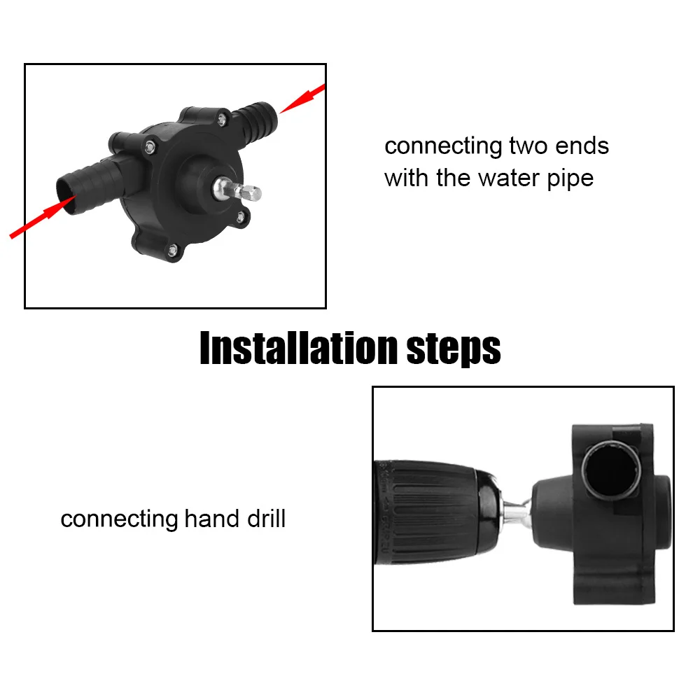 Electric Drill Pump Diesel Oil Fluid Water Pump Home Garden Outdoor Tool Portable Mini Hand Self-priming Liquid Transfer Pumps