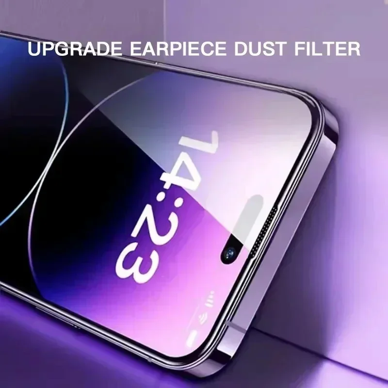 1-3Pc 8K High End Tempered Glass For iPhone 15 14 13 12 11 Pro Max XS MAX 15 16 Screen Protector With Alignment Mounting Cover