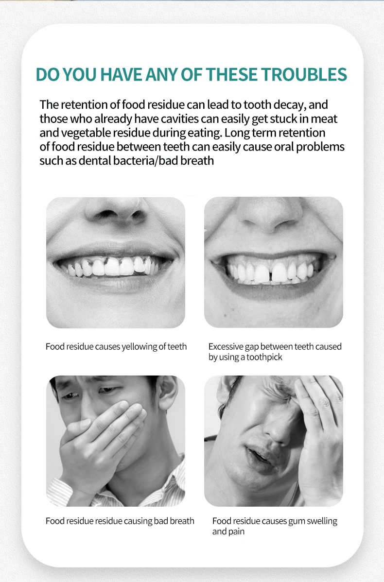 1000/600/300/150PCS - Ultra fine dental floss stick - Clean the gaps between teeth with one piece - Oral care tool