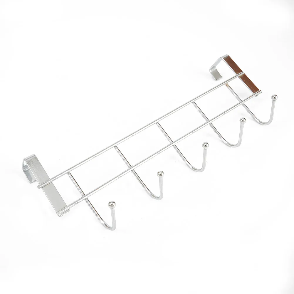 Bold Stainless Steel 5-hook Cabinet Door Back Hook 5 Hooks 24.5x9x2.39 cm Small Door Hooks Room Clothes Towel Storage Holder