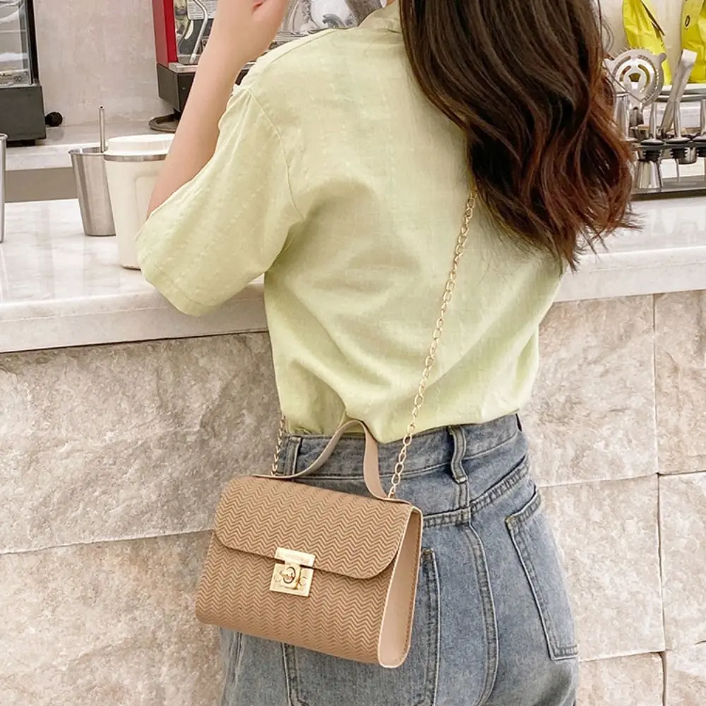 Minimalist Pu Leather Chain Shoulder Bag High-capacity Underarm Handbag Single Shoulder Bag Tote Bags Female Crossbody Bag