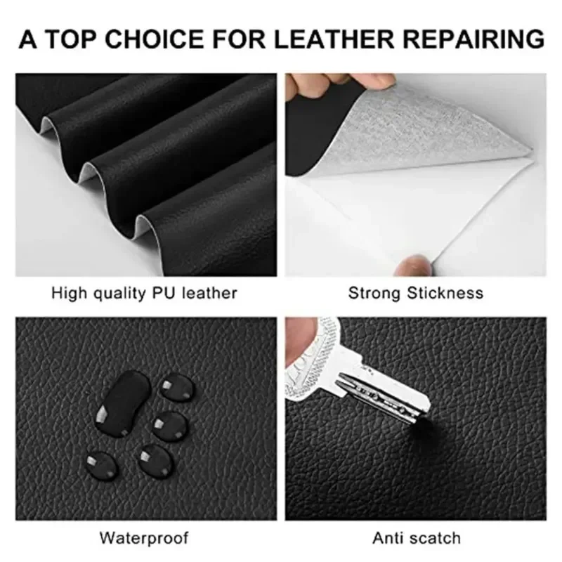 Leather Repair Tape Self Adhesive Leather Repair Patch Sofas Couch Furniture Car Seat Cuttable Refinisher for Home Restaurant
