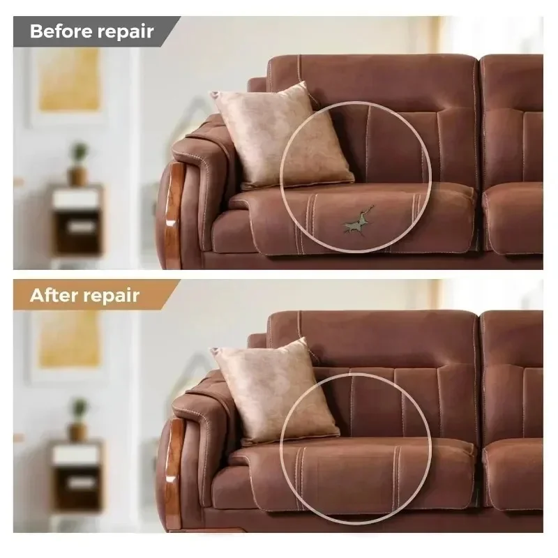 Leather Repair Tape Self Adhesive Leather Repair Patch Sofas Couch Furniture Car Seat Cuttable Refinisher for Home Restaurant